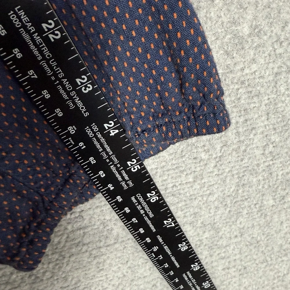 Anthropologie Pants Size Large Dylan Speckled Jogger Navy Blue/Orange  Highrise - Picture 7 of 7